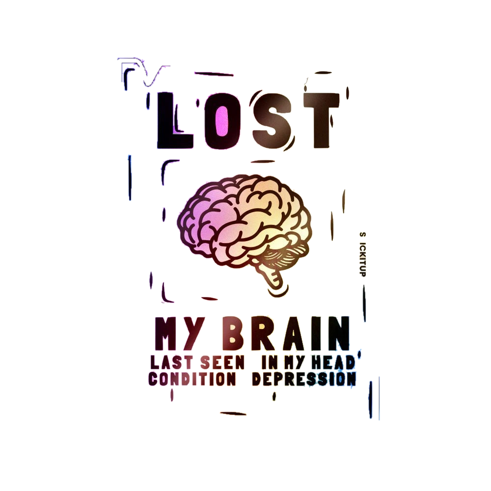 Lost Brain Sticker Holographic Stickers